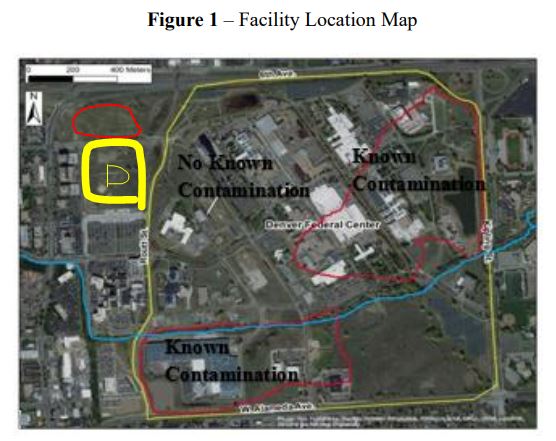 Location of new development showing there are no known contaminants at the development site